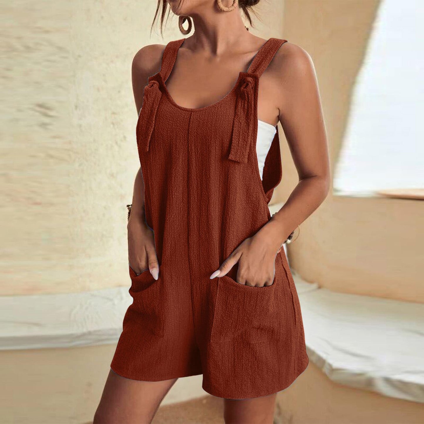 Solid color Romper