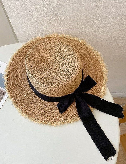 Sun hat with bow