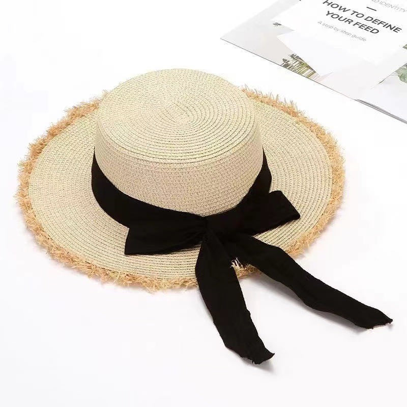 Sun hat with bow