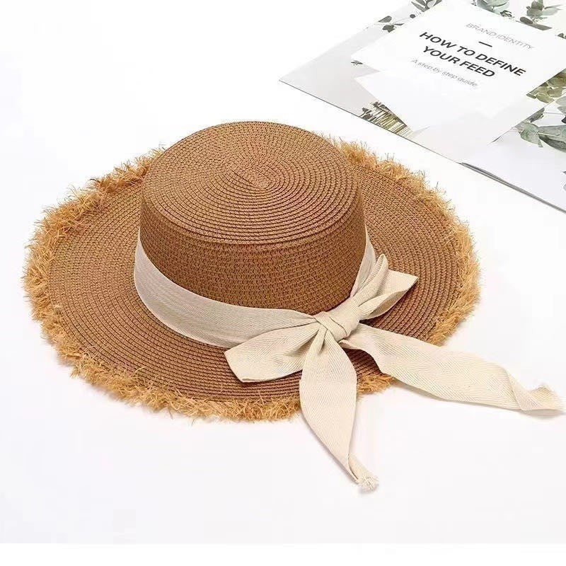 Sun hat with bow