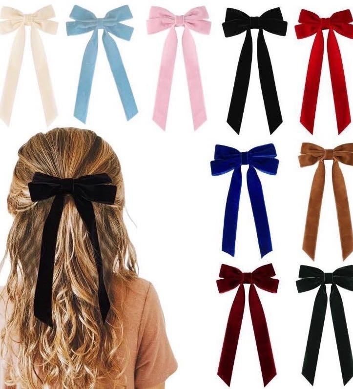 Velvet hair bow