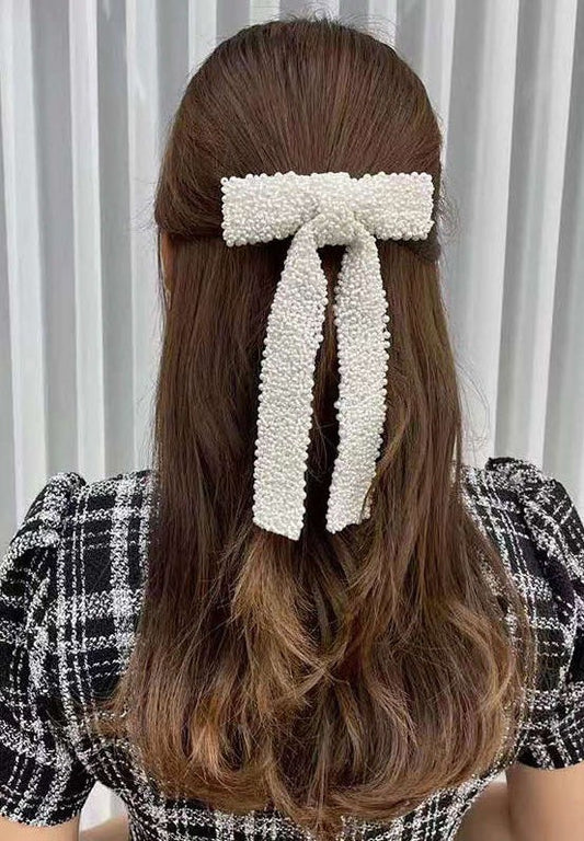 Beaded hair bow