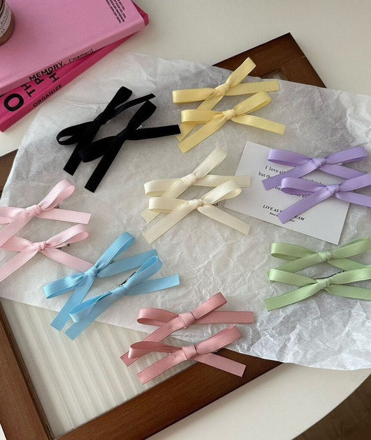 Ribbon bow hair clip