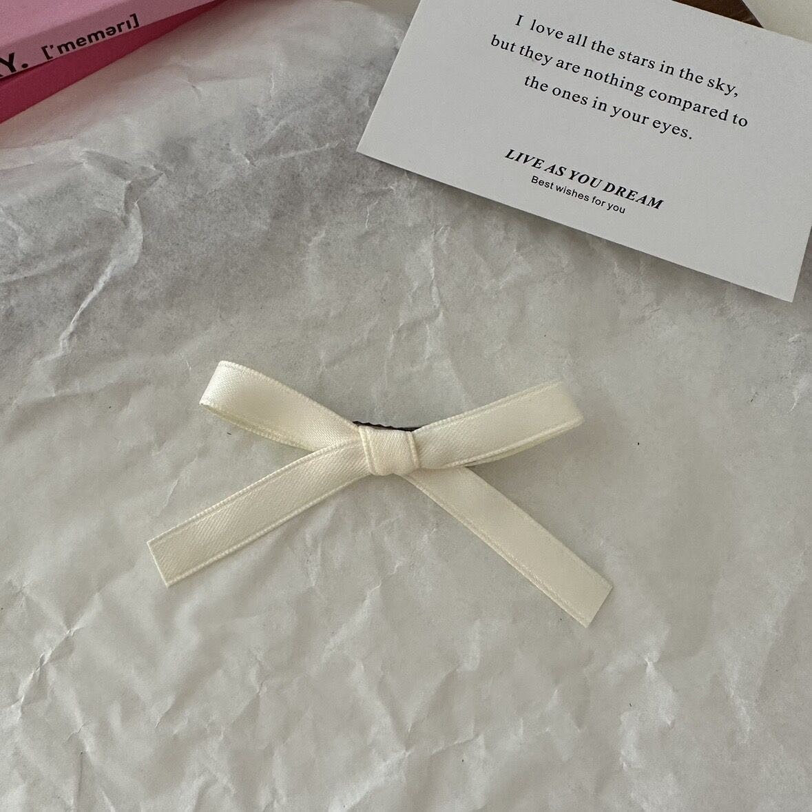 Ribbon bow hair clip