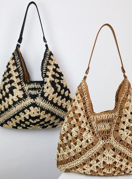 Knit shoulder bag