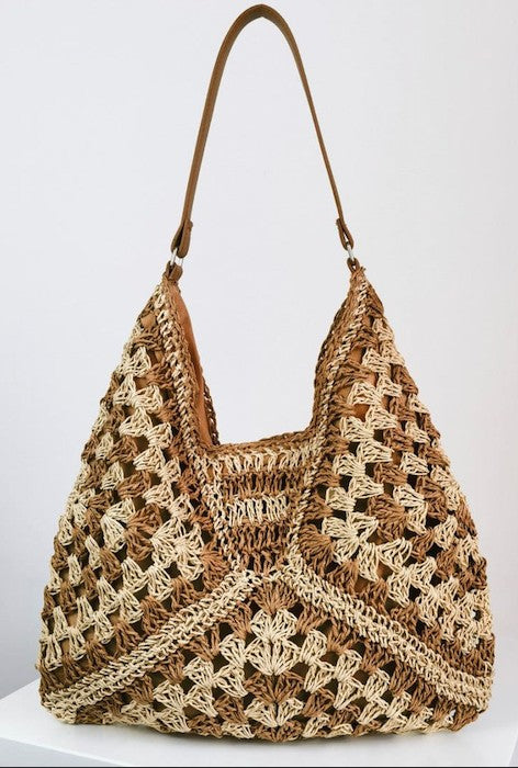 Knit shoulder bag