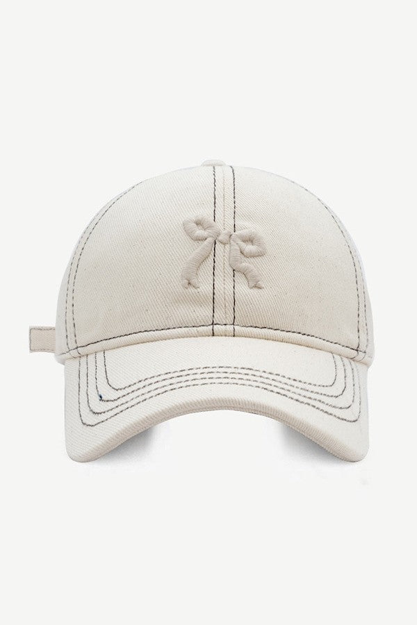 Bow baseball cap