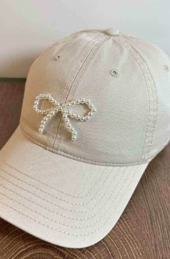 Bow baseball cap