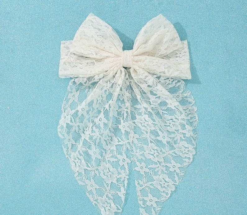 Lace hair bow