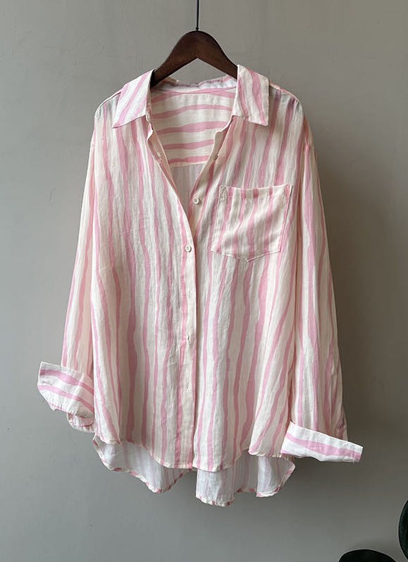 Striped button down shirt