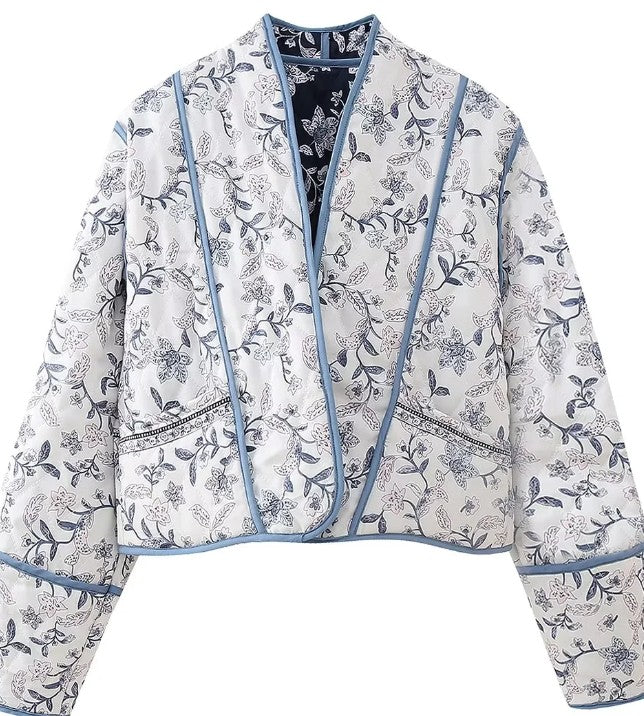 Printed quilt jacket