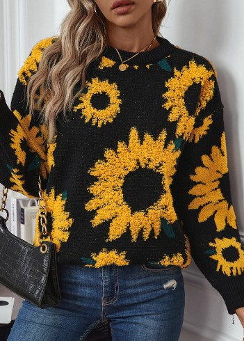 Sunflower knit sweater