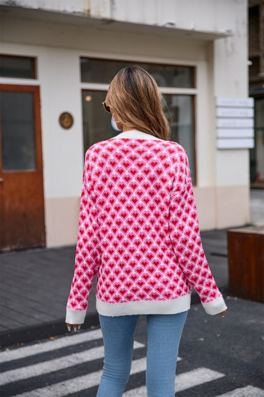 Heart knit sweater