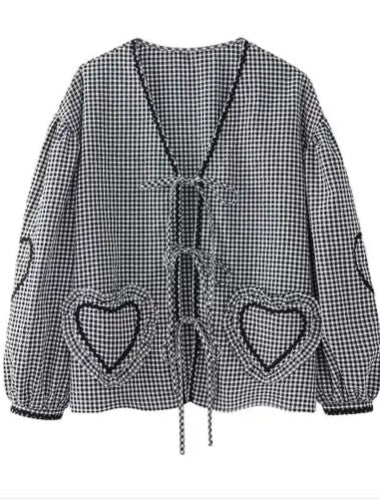 Front Tie lantern sleeve top