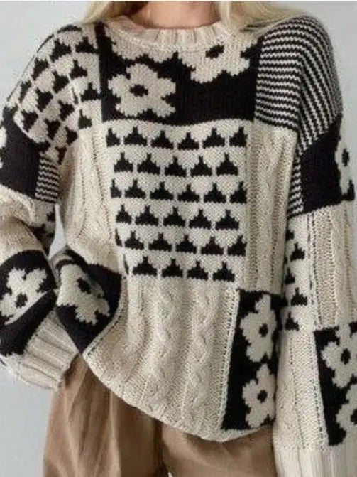 Floral Knit Sweater