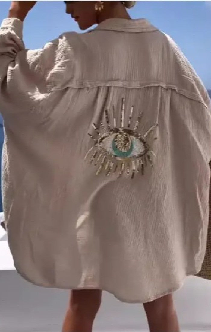 Evil Eye Sequin shirt